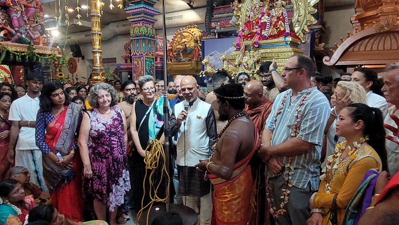 Annual temple festival organised by Hindu association 